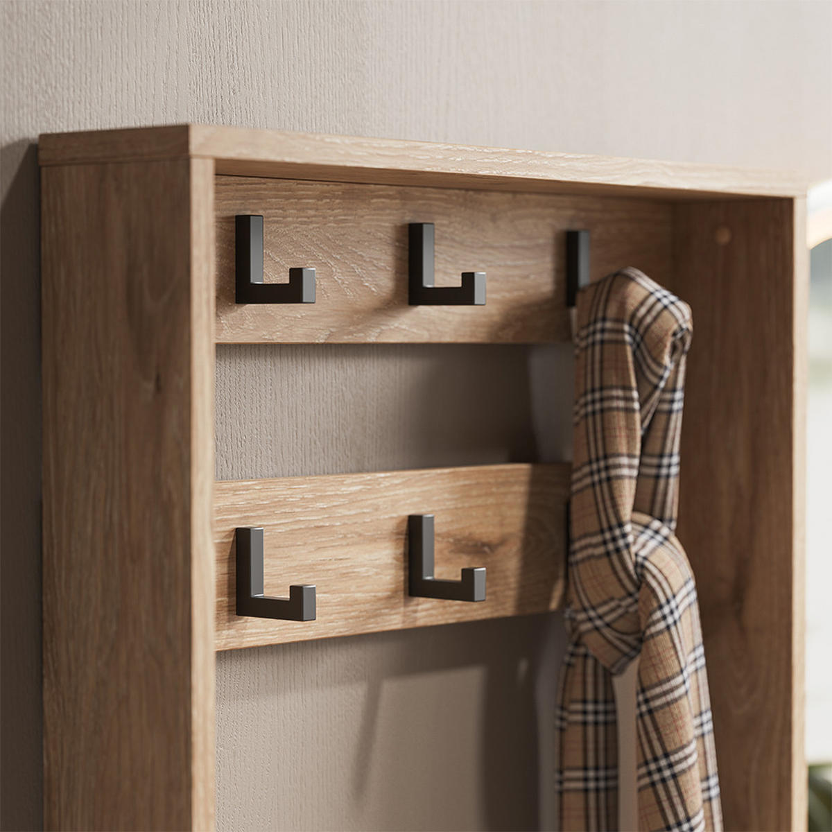 GARDEROBE Eliza Viking Oak 100 x 45 cm Set, 3 Teile - Eichefarben, Holzwerkstoff (100/45/40cm) - Vicco