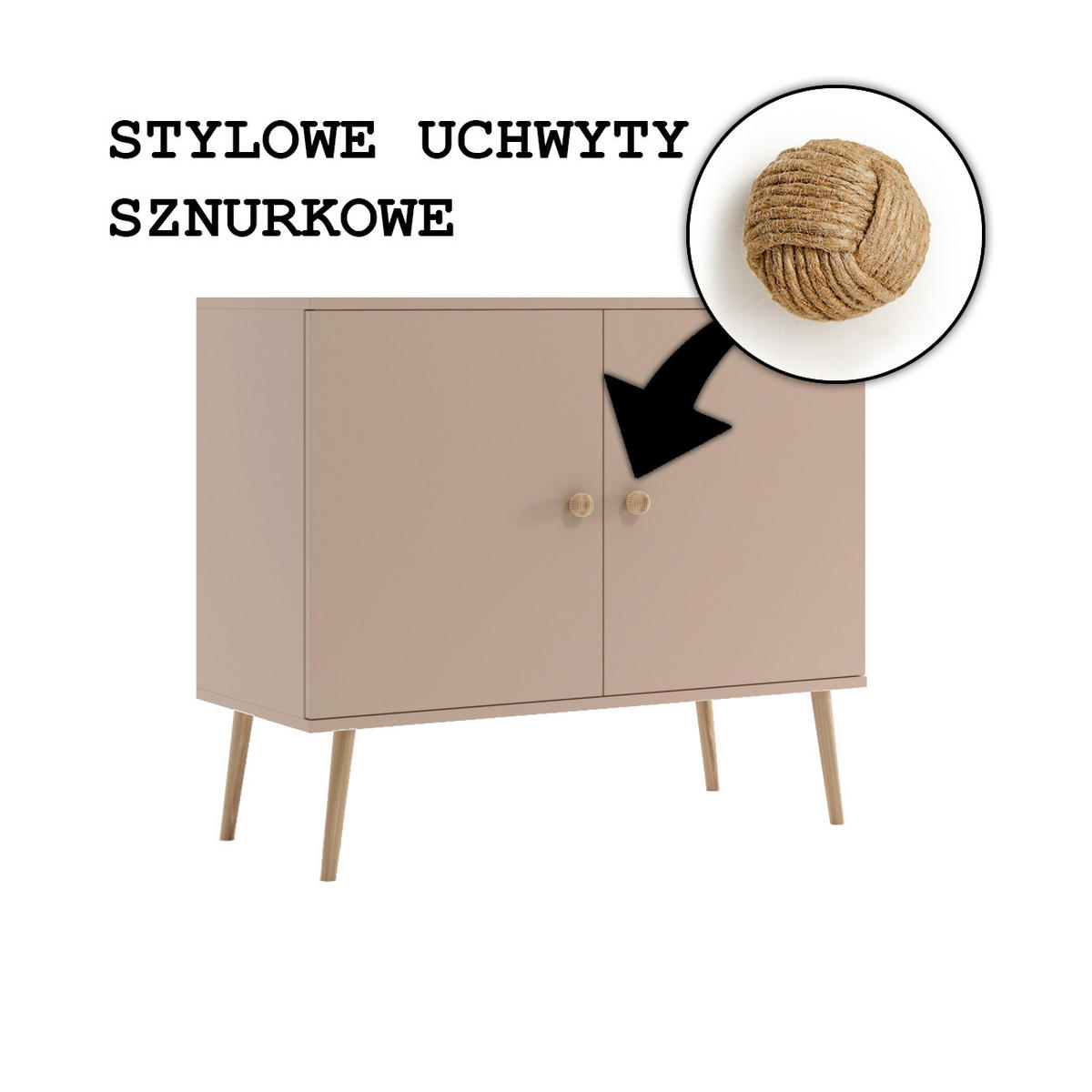 KOMMODE Ikon 100 Beige, Türkommode - Beige, Holzwerkstoff (100/85/42cm) - Bettso