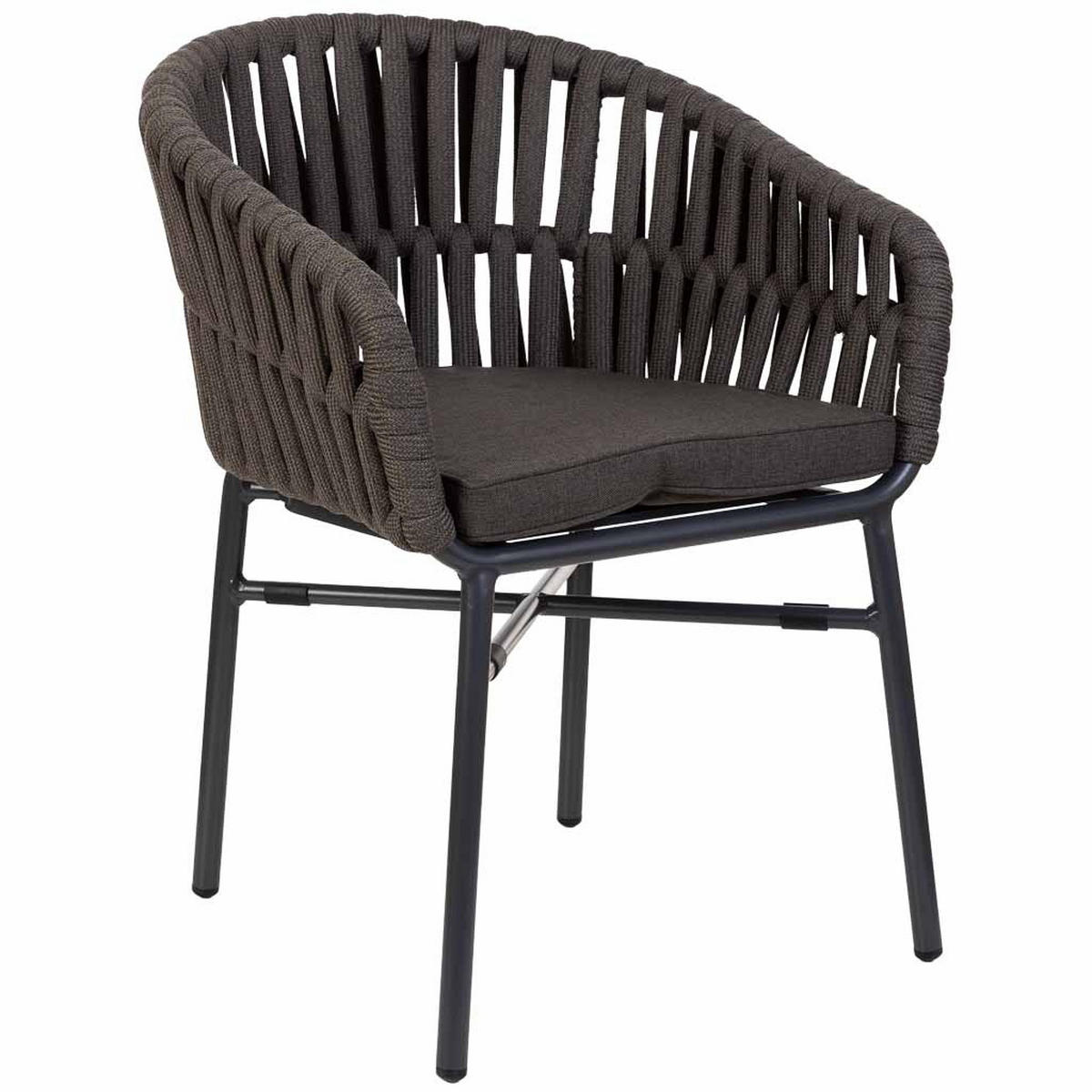 STUHL, grau, 58x61x77cm - Grau, Naturmaterialien (58/77/61cm) - Wanderlust