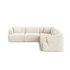 SYMMETRISCHES-MODULARES-ECKSOFA Campi aus Cord elfenbein 6 Sitzplätze - Ecru, Textil (255/255cm) - Cosmopolitan Design