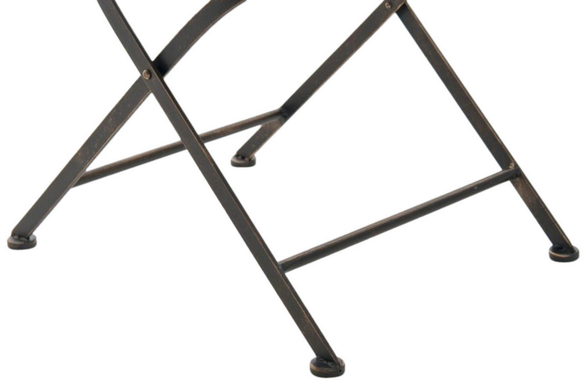 GARTENKLAPPSTUHL 2er Set Metall bronze - Bronzefarben, Metall (40/92/50cm) - CLP