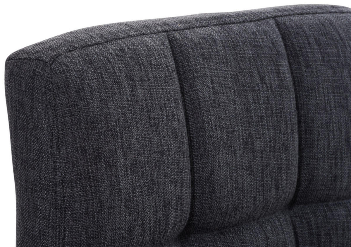 BARHOCKER 2er Set Stoff dunkelgrau - Chromfarben/Dunkelgrau, Textil/Metall (46/94/47cm) - CLP