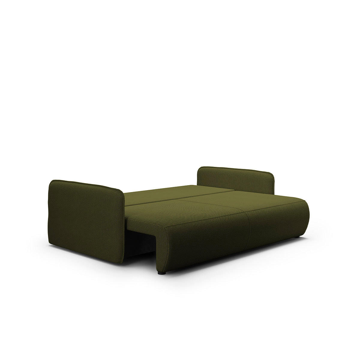 POHOVKA Claudio 3MÍSTNÁ Zelená - zelená barva, dřevo (216/86/105cm) - Petits-meubles
