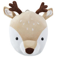 WANDDEKORATION Baumwolle beige Bambi - Beige, Textil (23/30/10cm) - Beliani