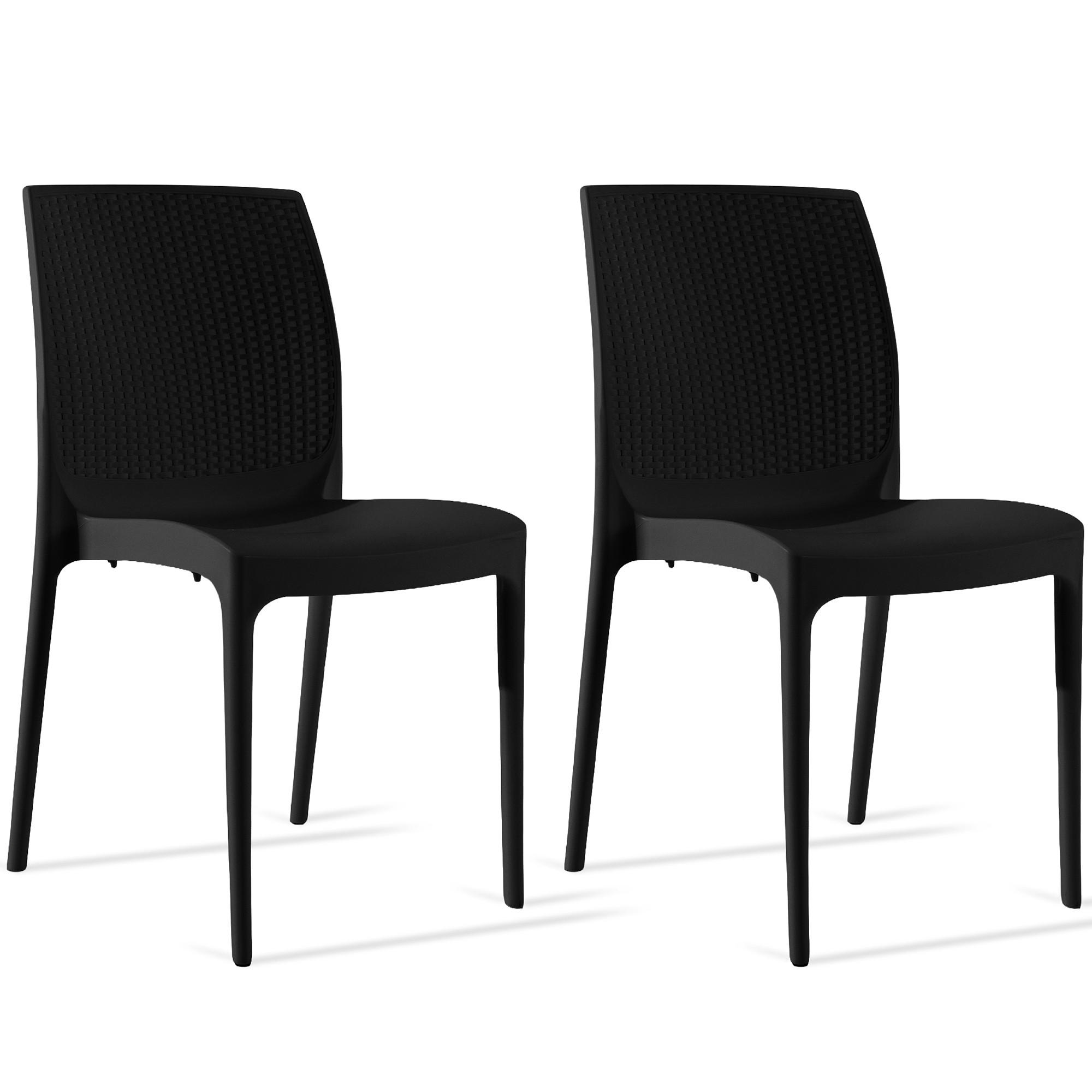 GARTENSTUHL RANTU 2-tlg, Anthrazit - Anthrazit, Kunststoff (45/84/55cm) - KONSIMO®