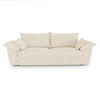 SOFA 3-Sitzer Gerippter Samt Creme 232cm - Creme, Textil (232/92/102cm) - Sia Home