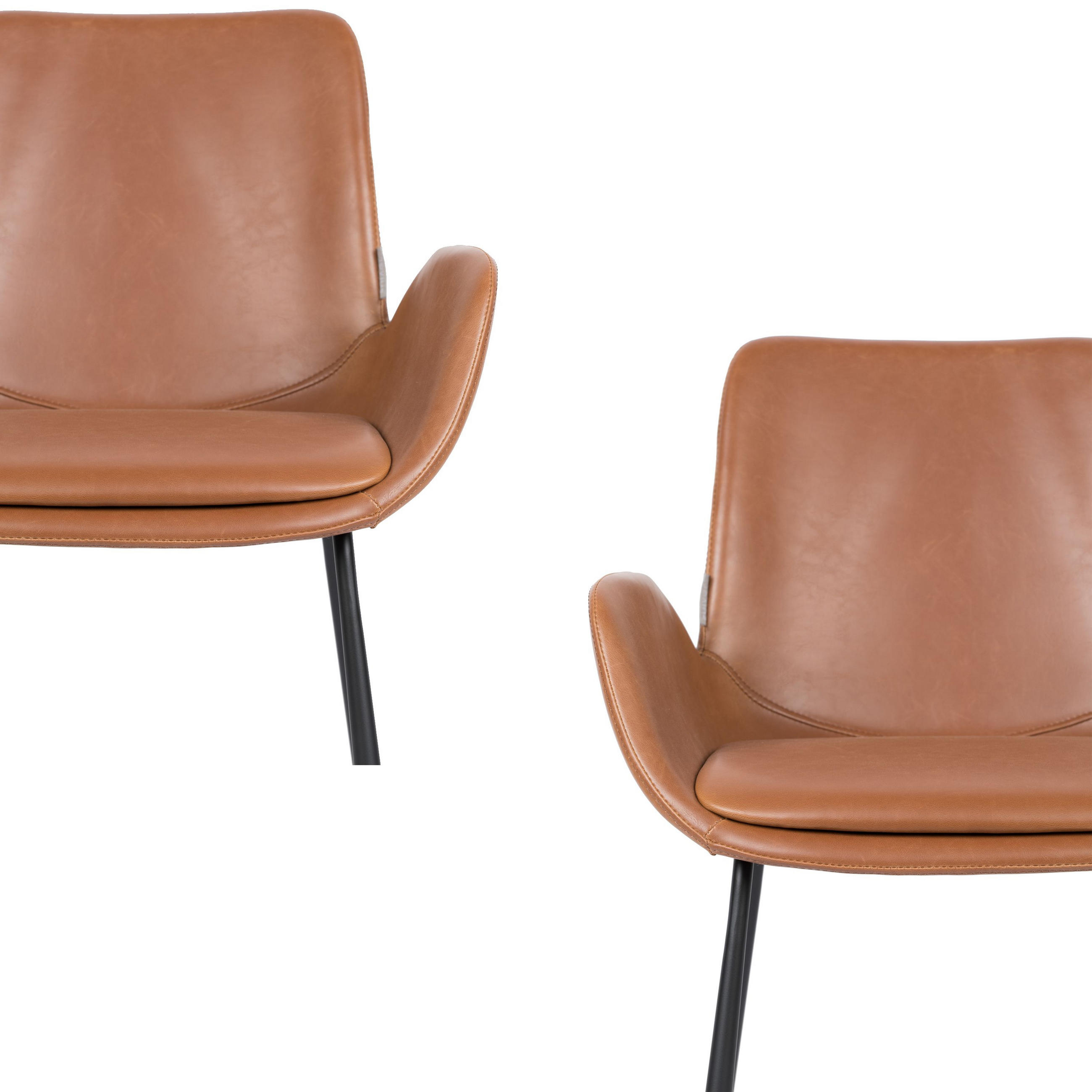 ESSZIMMERSTUHL Brit LL Braun - 2 er Set - Braun, Kunststoff (59/79/62cm) - Zuiver