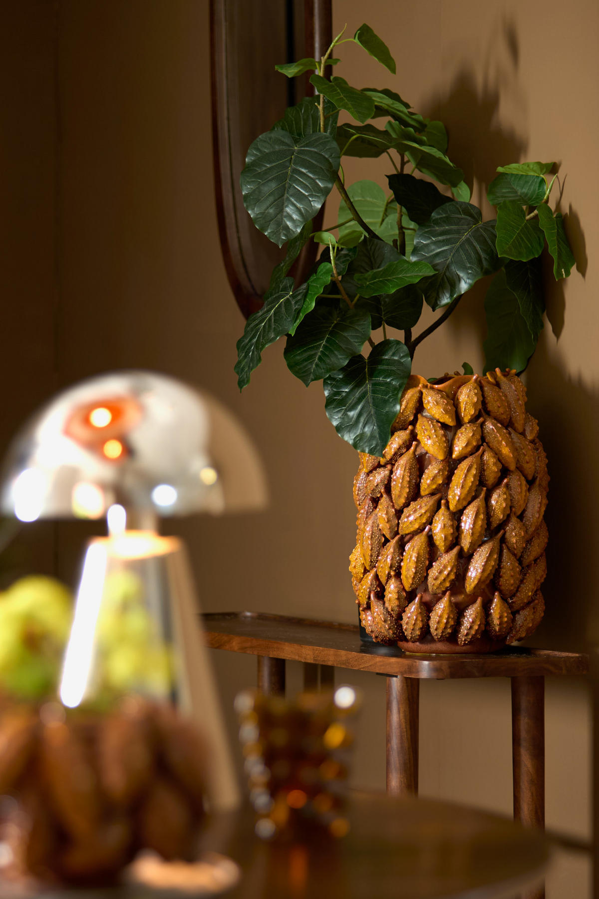 VASE Palatik Braun Ø32/44 cm - Braun, Keramik (44cm) - Light & Living