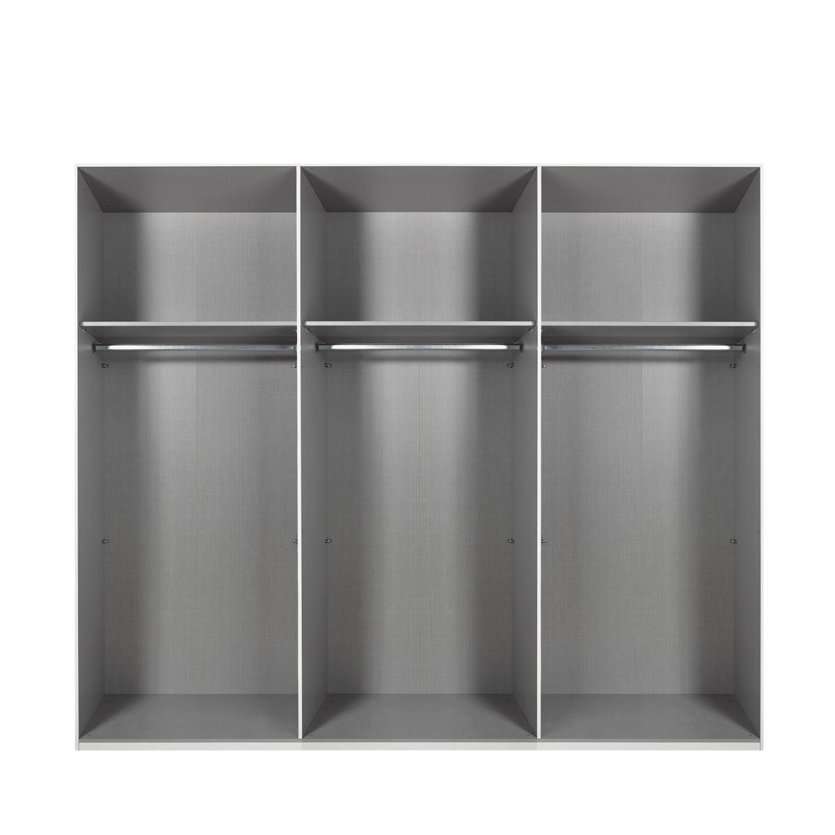 SCHWEBETÜRENSCHRANK 3-türig B270/H208/64 cm Kleiderschrank in Grafit, mittig Spiegel, Griffe Schwarz / 22630 - Schwarz/Graphitfarben, Holzwerkstoff/Metall (270/208/64cm) - luma-home