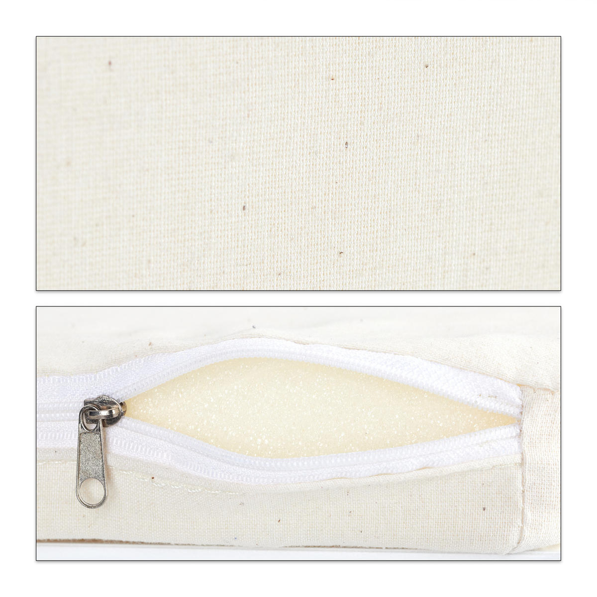 SITZKOMMODE - Weiß, Holzwerkstoff/Textil (87/48.5/38cm) - Relaxdays