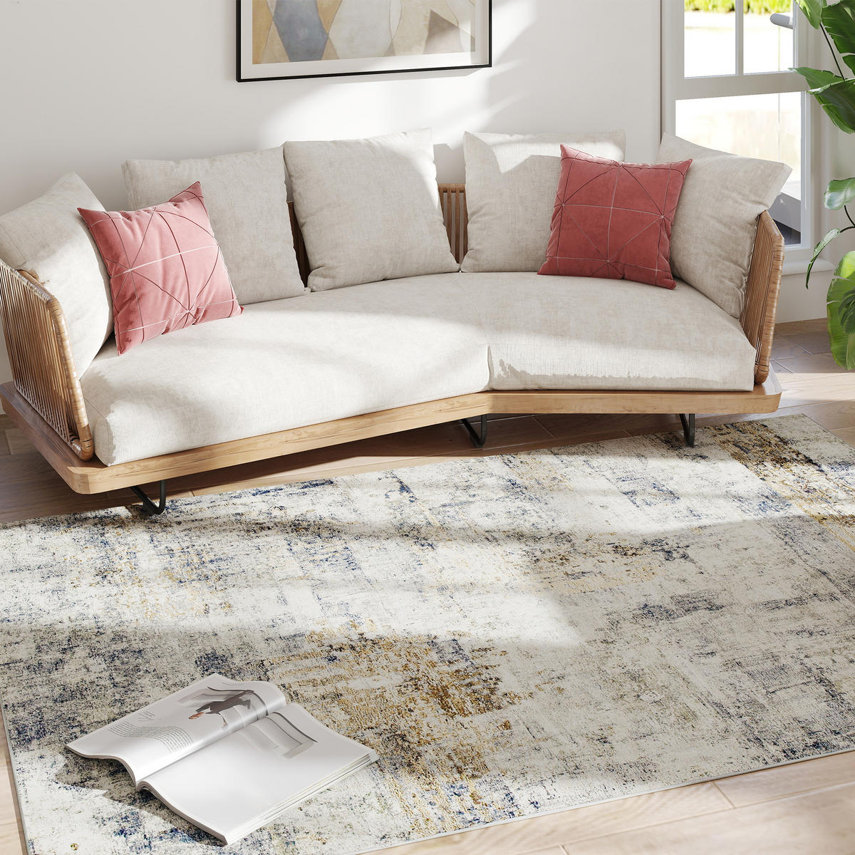 TEPPICH DE-08835 Grau - Grau, Textil (160/230cm) - ComfortXL