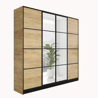 KLEIDERSCHRANK EDEN 4-Türen v2 - 206,4x205x39 cm - craft Eiche - Honigeiche, Holzwerkstoff (206.4/205/39cm) - Kier Furniture