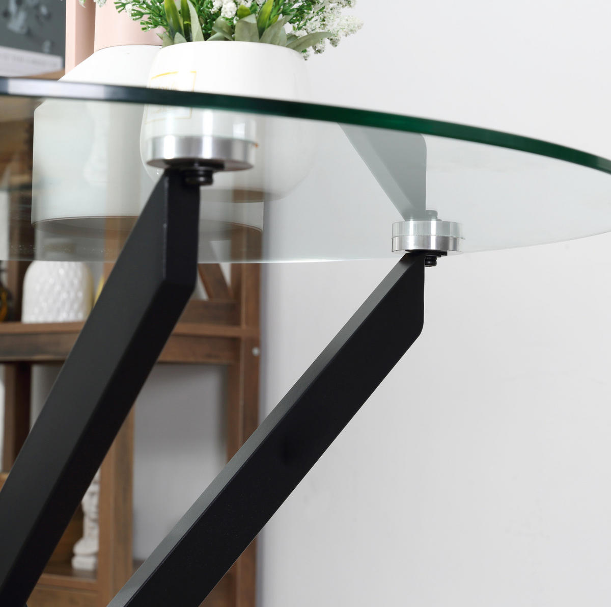 COUCHTISCH 80/80/75 cm Schwarz aus Glas und Stahl mit Sicherheitsglas - Schwarz, Metall (80/80/75cm) - OKMYHOME