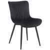 STUHL Samt schwarz - Schwarz, Textil/Metall (50/80.5/62cm) - CLP