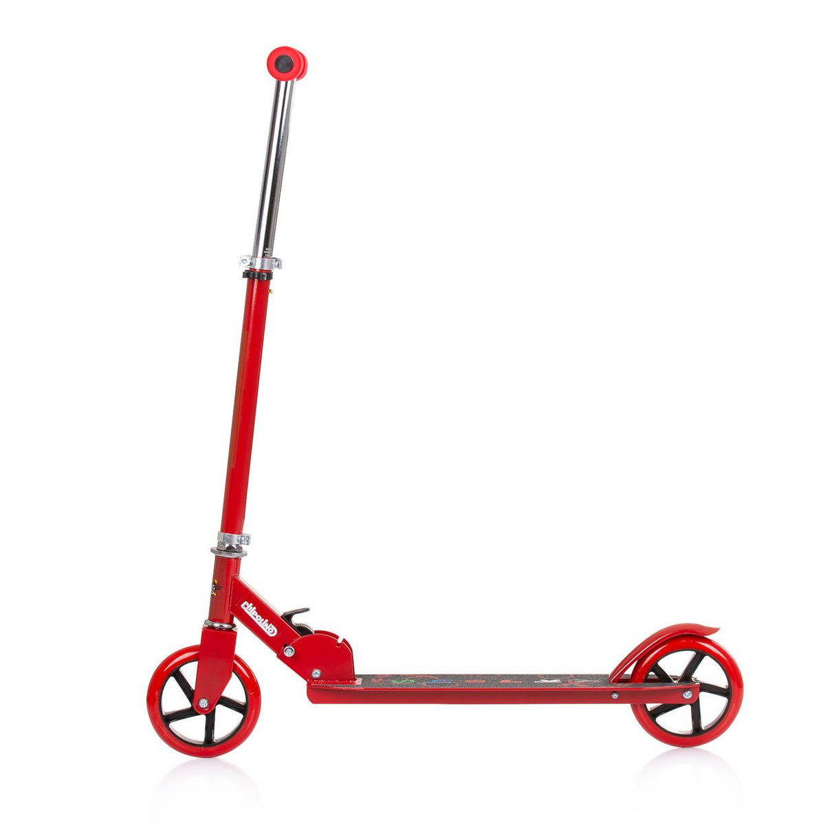 KINDERROLLER Sharky rot PU Räder ABEC-7 Lager Bremse verstellbar - Rot, Metall (73/26/80cm) - Chipolino
