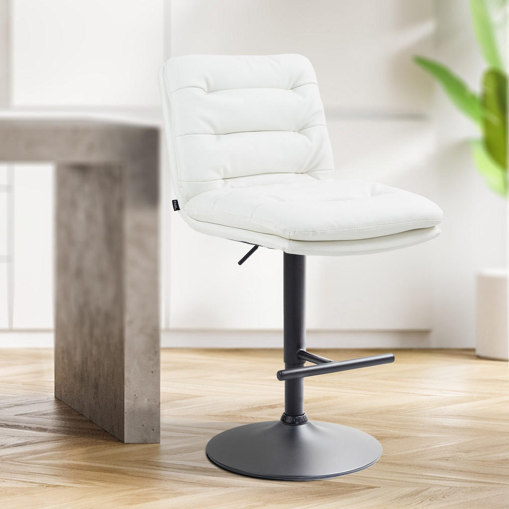 Thumbnail - Deluke Barhocker, Weiß, Leder, 42x94x56 cm, Esszimmer, Barmöbel, Barhocker