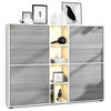 HIGHBOARD Cuba Türen in Avola-Anthrazit - Anthrazit, Holzwerkstoff (130.5/105.5/35.5cm) - Vladon