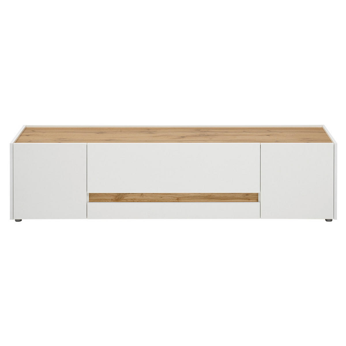 WOHNZIMMER-SET 4-TLG. Crisp-61 - Weiß, Holzwerkstoff (610/197/45cm) - Lomado