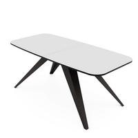 AUSZIEHTISCH FENTO 180/90/76 cm, Schwarz / Weiß - Schwarz/Weiß, Holzwerkstoff/Metall (90/180/76cm) - Idohome