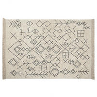 KURZFLOR-TEPPICH Somek 230/160 cm - Beige, Textil (160/230cm) - Beliani