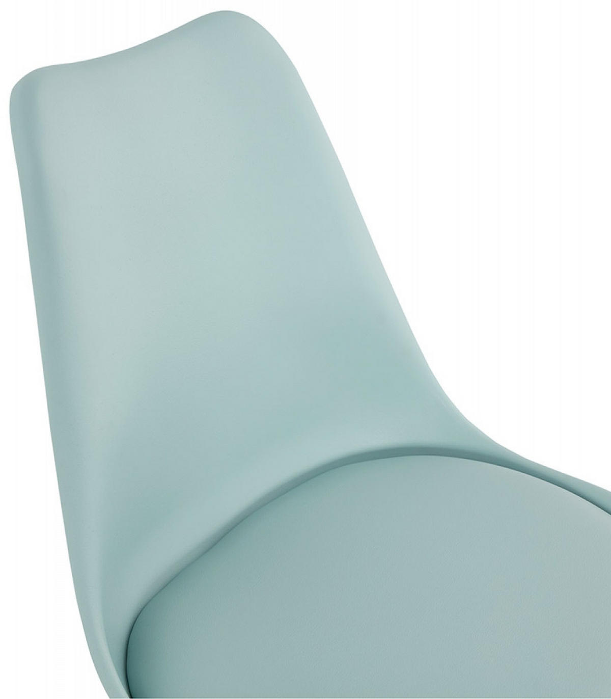 STUHL Kunstleder Holzgestell Skandinavisch, Türkis 48x56x83 cm - Türkis/Blau, Eichenholz/Holz (48/83/56cm) - KADIMA DESIGN