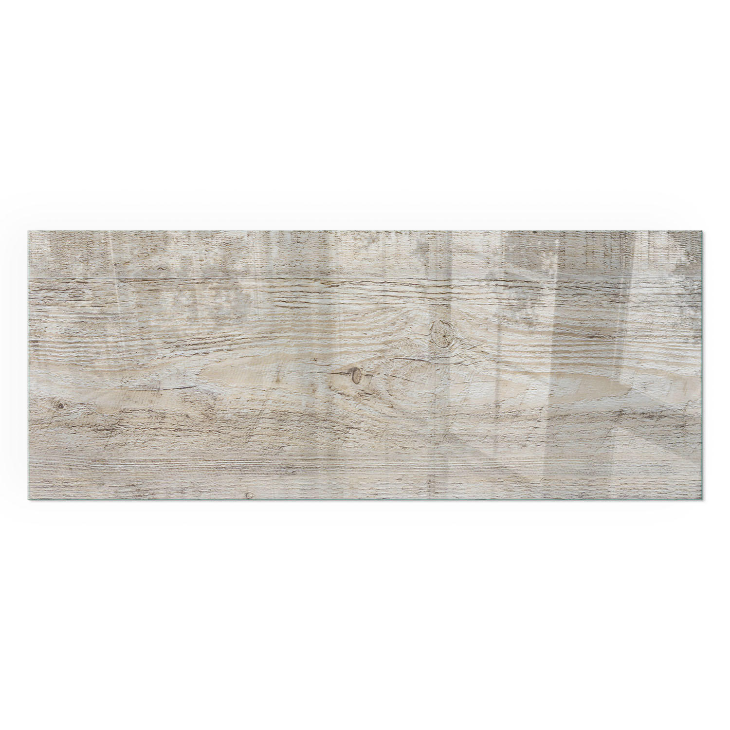 GLASPLATTE für Kamin 125x50 cm - Beige, Glas (125/50/0.4cm) - TULUP