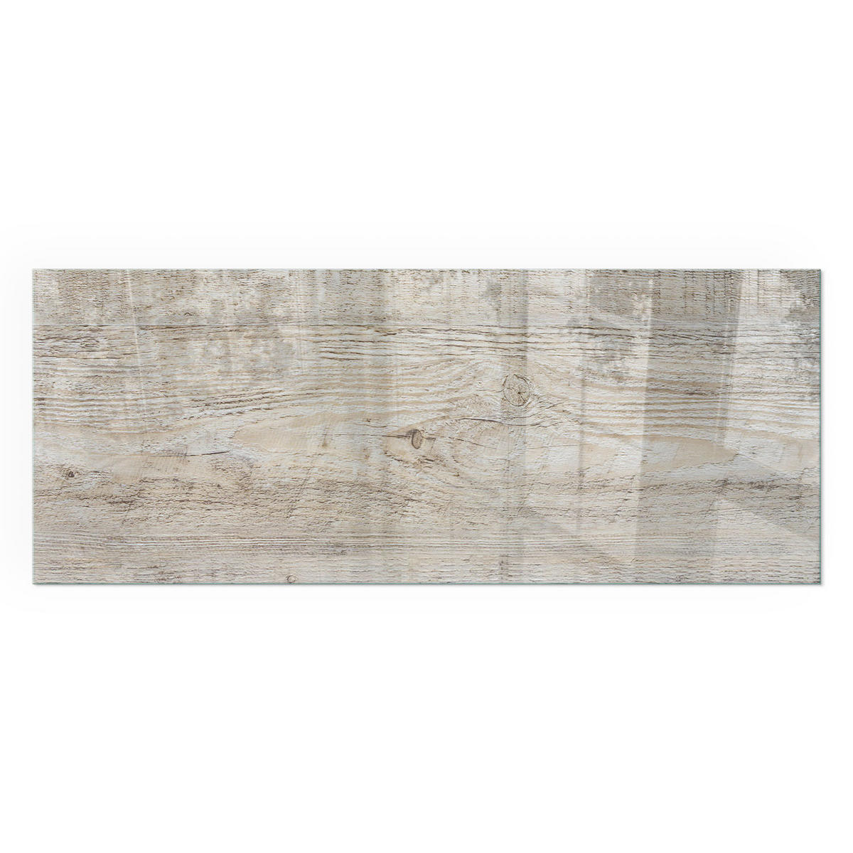 GLASPLATTE für Kamin 125x50 cm - Beige, Glas (125/50/0.4cm) - TULUP