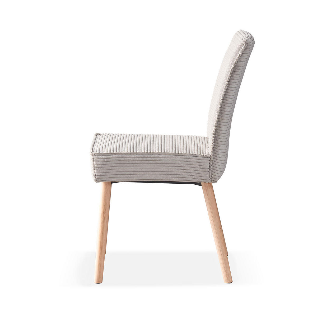 STUHL CEDRIC Grau 2 Stück - Grau, Eichenholz/Textil (49/91/61cm) - B&D Home