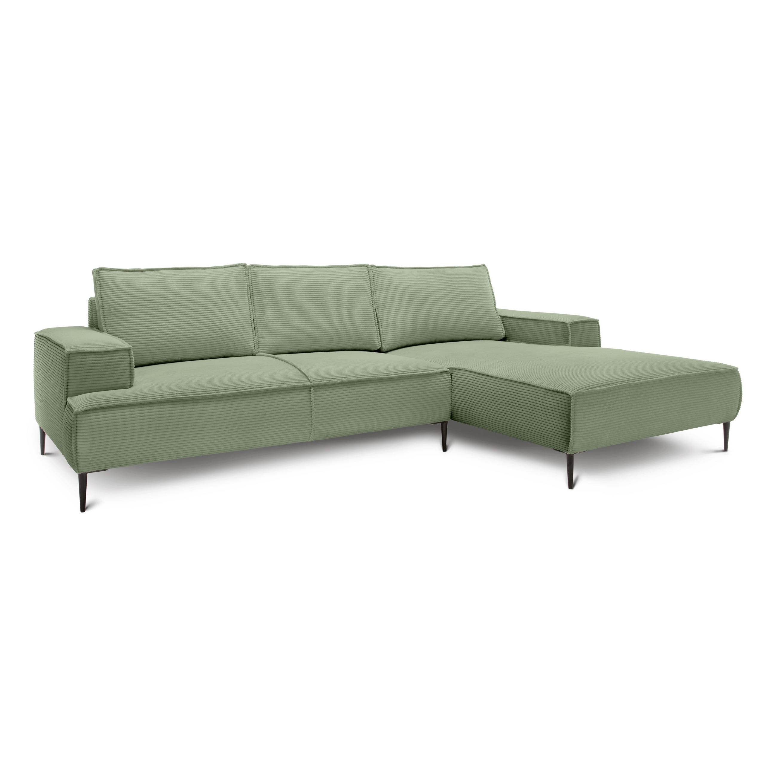 Pillovely Ecksofa Salbeigrün 275x44x173 cm