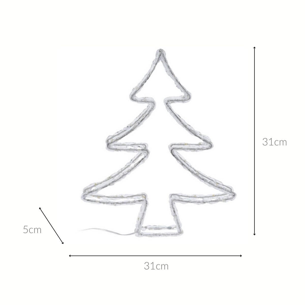 LICHTDEKORATION Metall LED-Figur - Weiß, Kunststoff (5/31/31cm) - Home Styling Collection