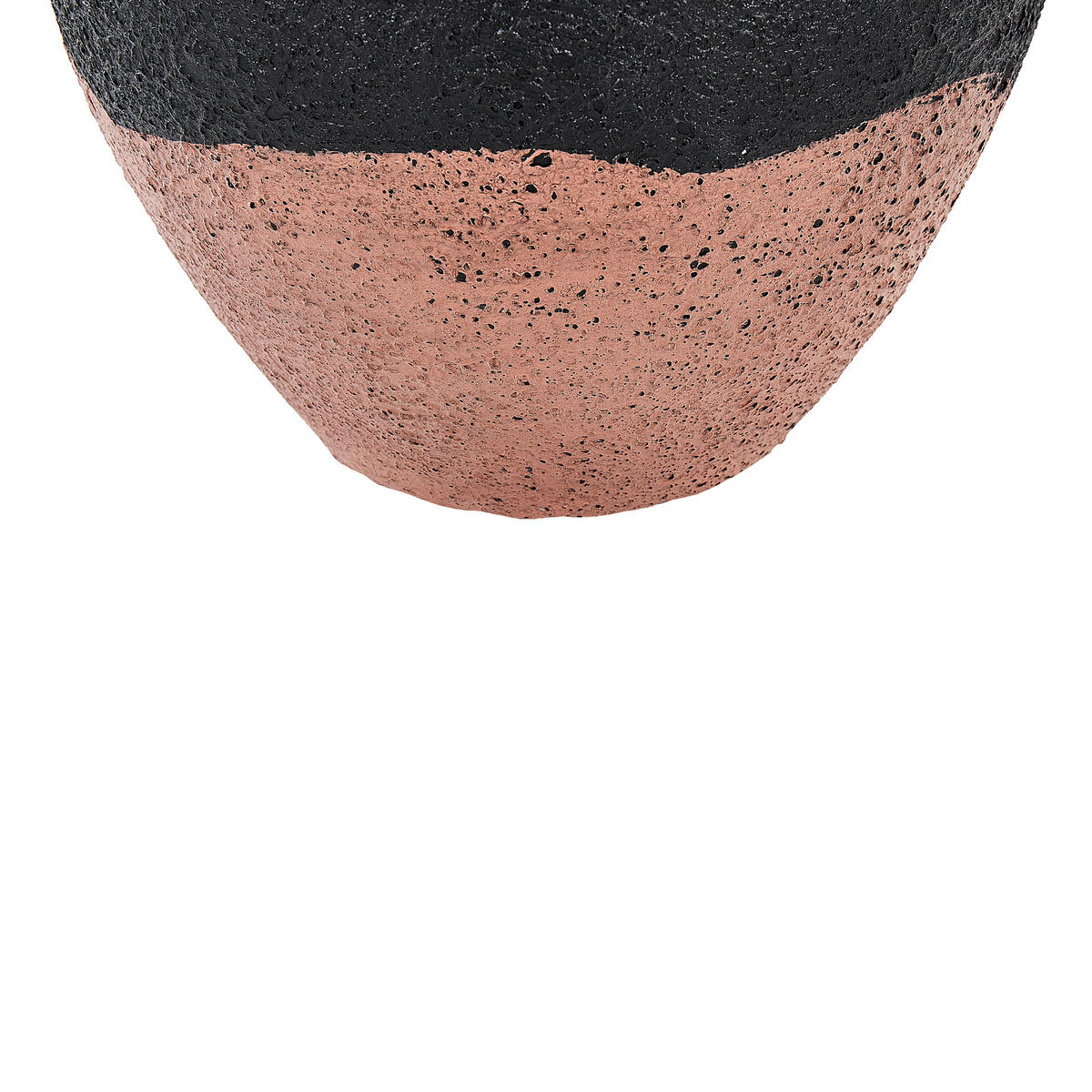 DEKOVASE Terrakotta schwarz Daulis - Schwarz, Stein (31cm) - Beliani