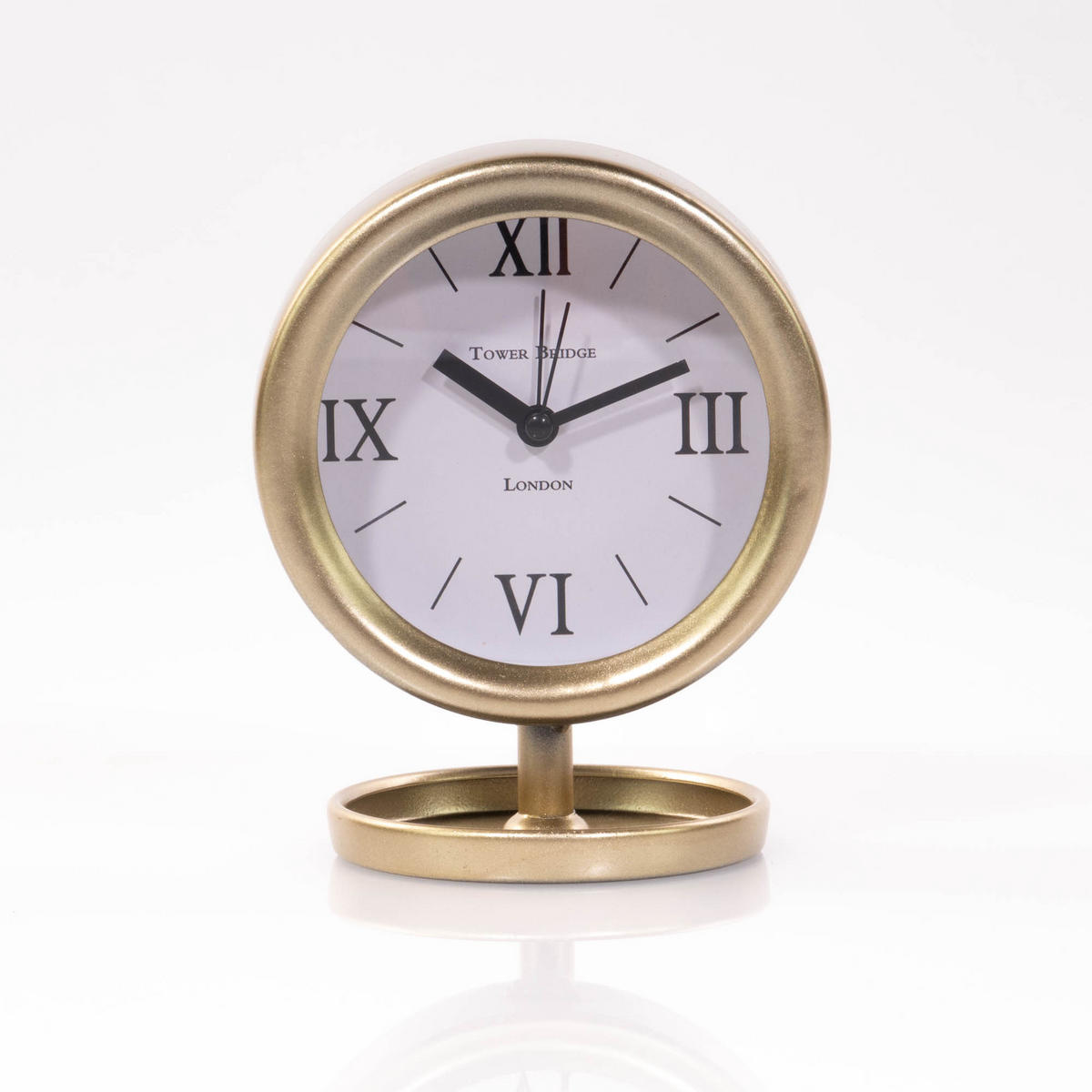 TISCHUHR golden Marion 12/9,5/15 cm - Goldfarben, Metall (9.5/15/12cm) - Atmosphera Createur d´interieur
