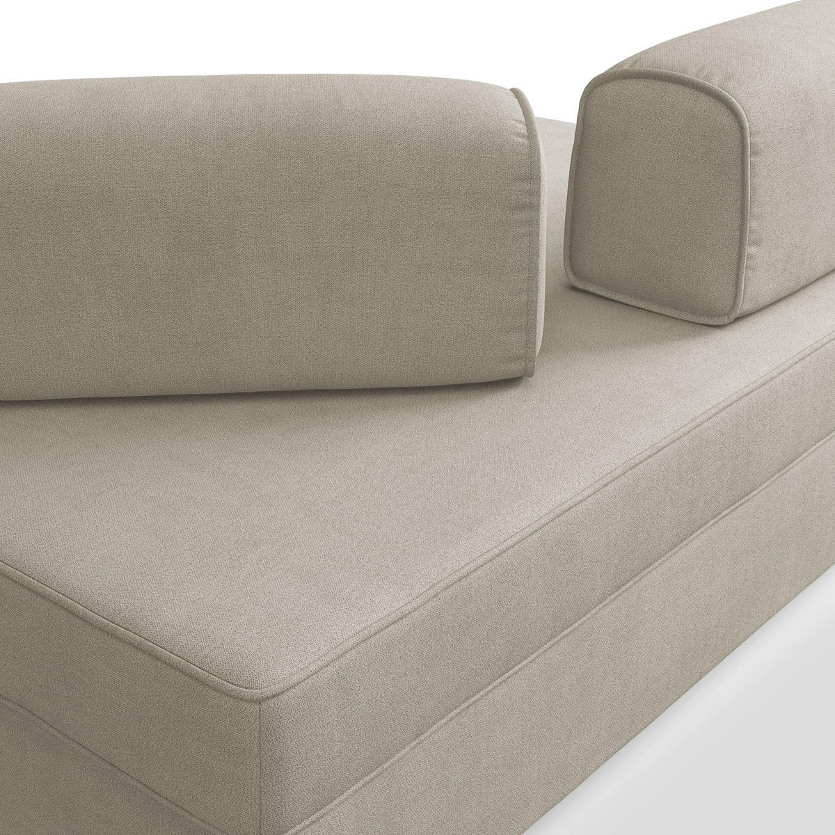 LINEARSOFA Liberty ausziehbar - Creme, Textil (200/42/105cm) - Divani.store