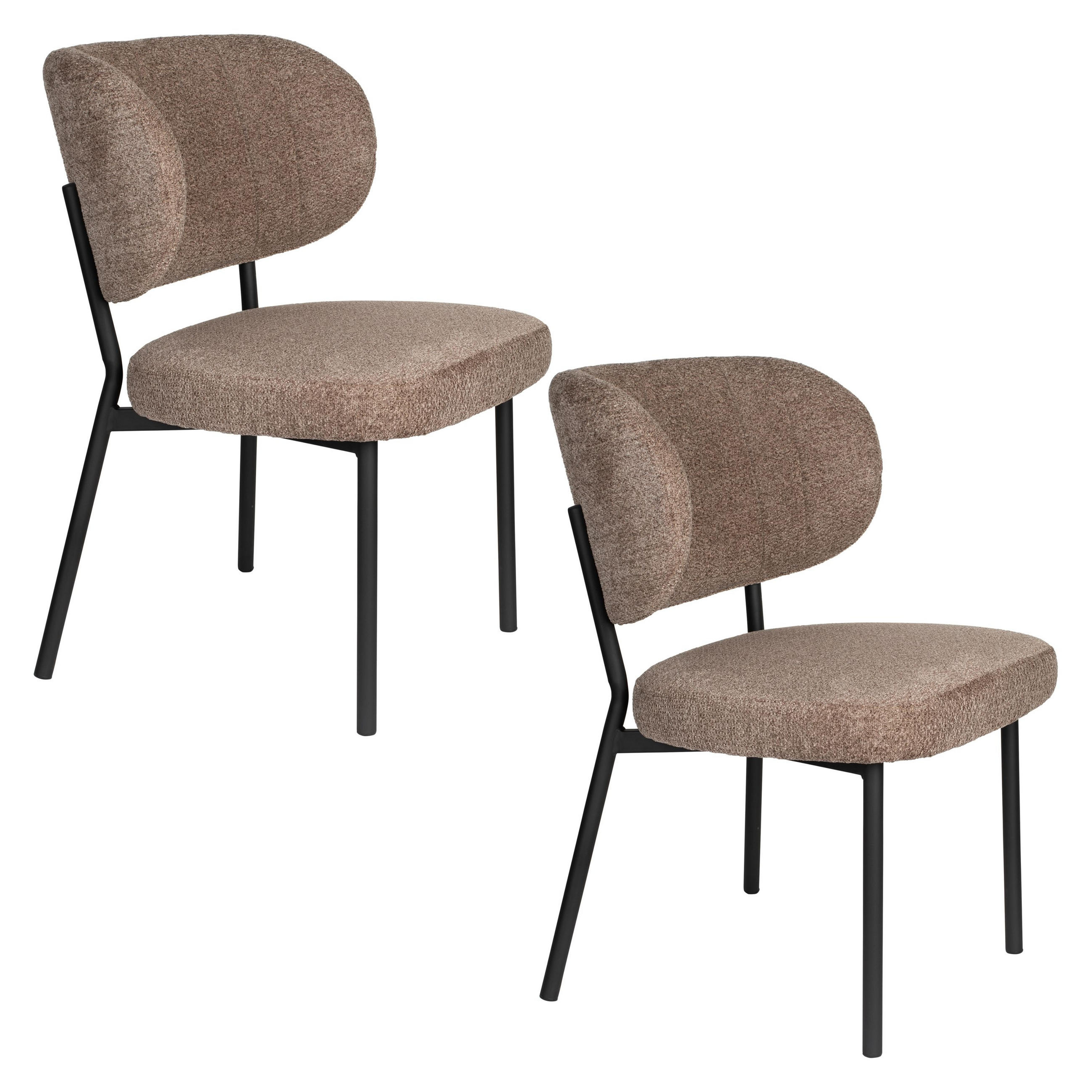 ESSZIMMERSTUHL Sanne Braun - 2 er Set - Braun, Holz (56/82/64cm) - Housecraft Living