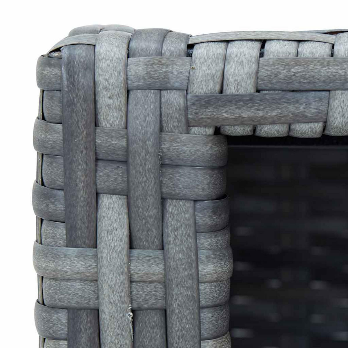 SPA-EINSTIEGSSTUFE Grau Poly Rattan 92/45/25 Cm - Grau, Kunststoff (45/25/92cm) - vidaXL