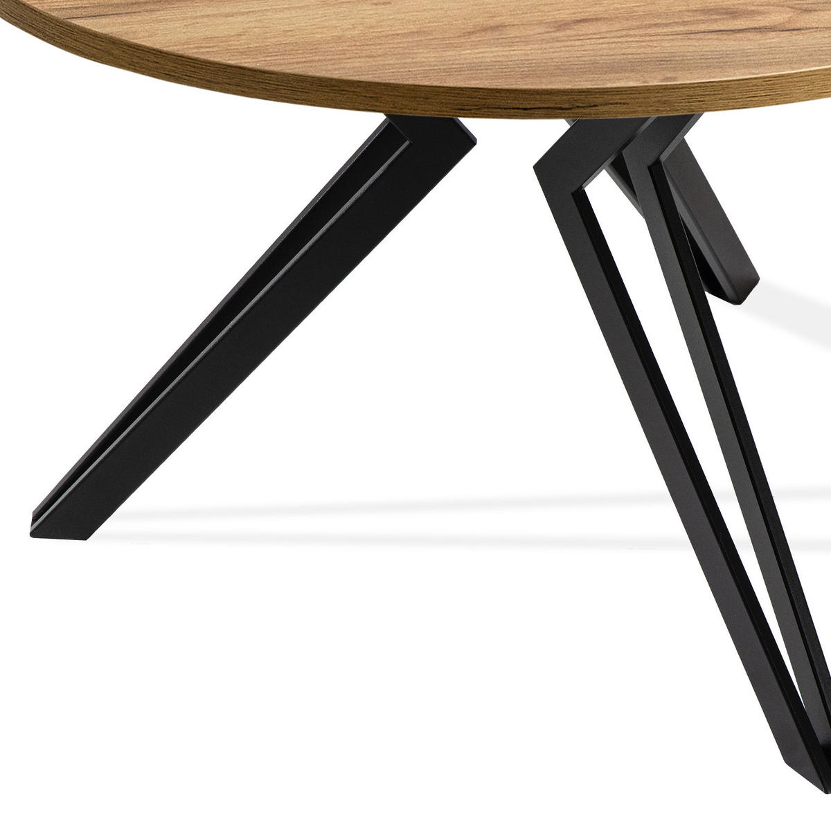 COUCHTISCH TETRO Kaffeetisch - Eichefarben, Holzwerkstoff/Metall (65/65/51cm) - KONSIMO®