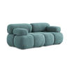 2-SITZER-SOFA Chenille Stoff Blau - Blau/Beige, Kunststoff/Textil (190/70/96cm) - LaMiaSofa