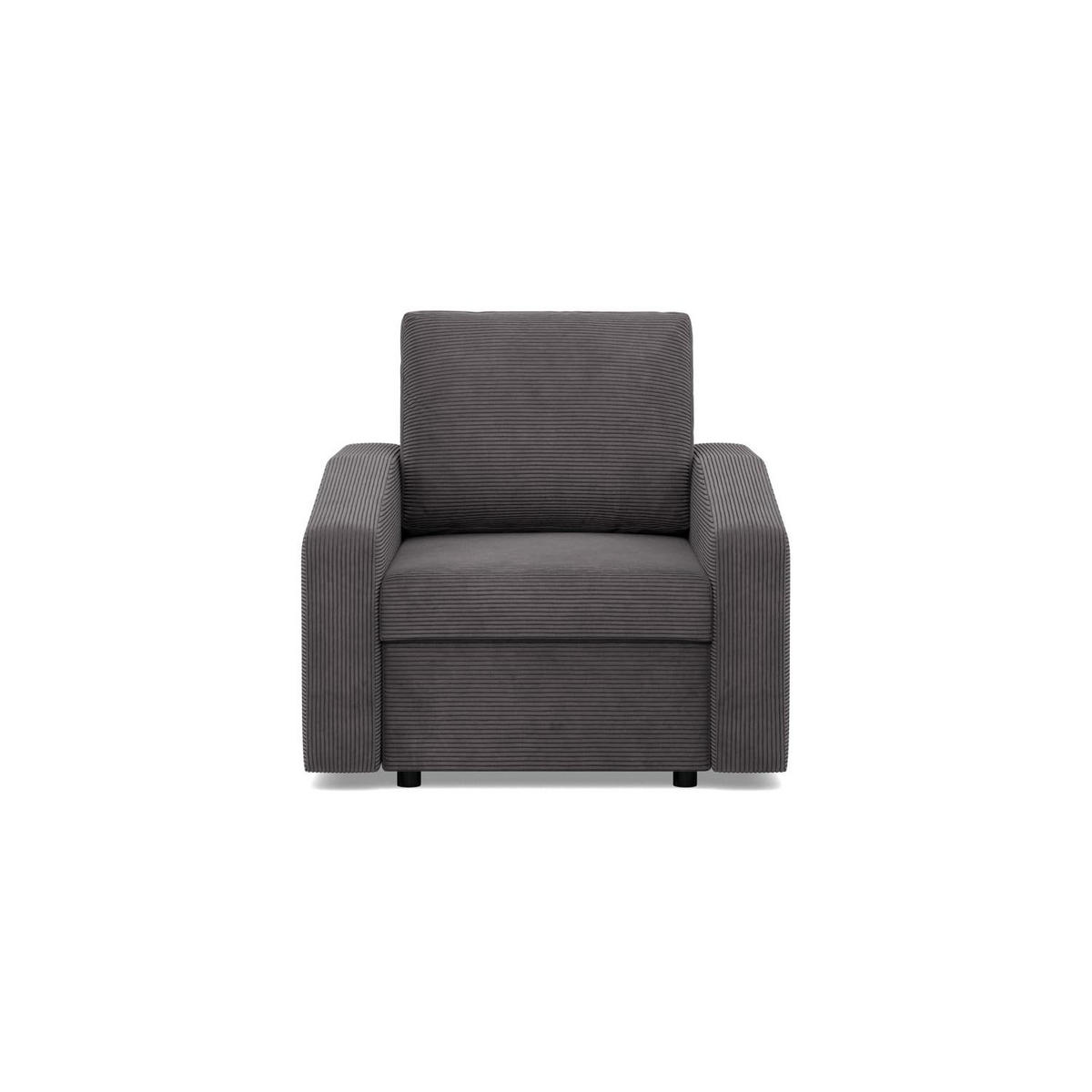 LOUNGESESSEL NEO, BONELL, Cord - Dunkelgrau - Grau, Textil (83/92/92cm) - Mebligo