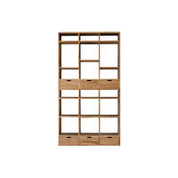 BÜCHERREGAL Miho Natur aus Teak - Naturfarben, Holz (120/220/40cm) - Tikamoon