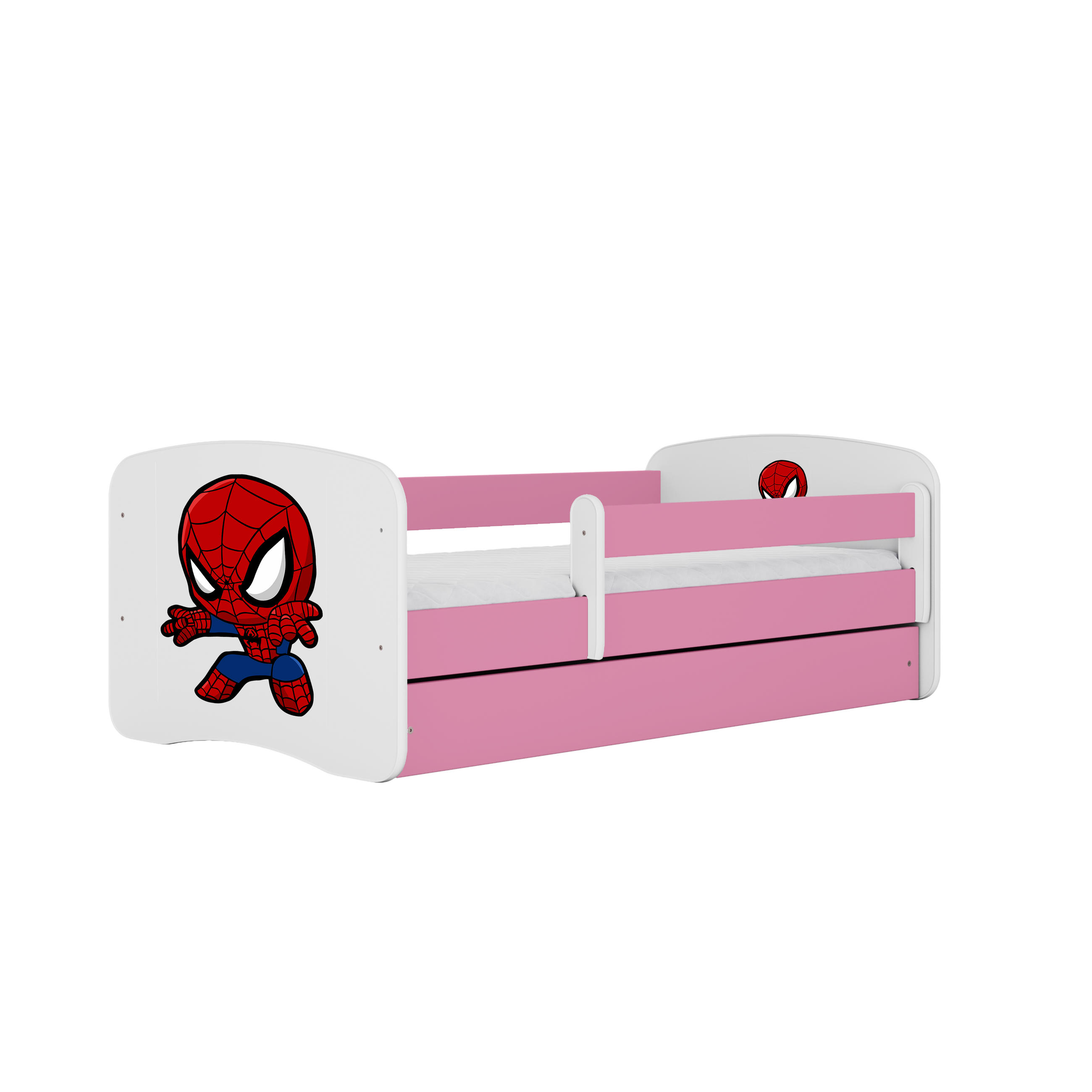 KINDERBETT Spiderman mit Schublade 160/80 90/61/164 - Rosa, Holzwerkstoff (80/160cm) - RAUMHIRSCH FURNITURE
