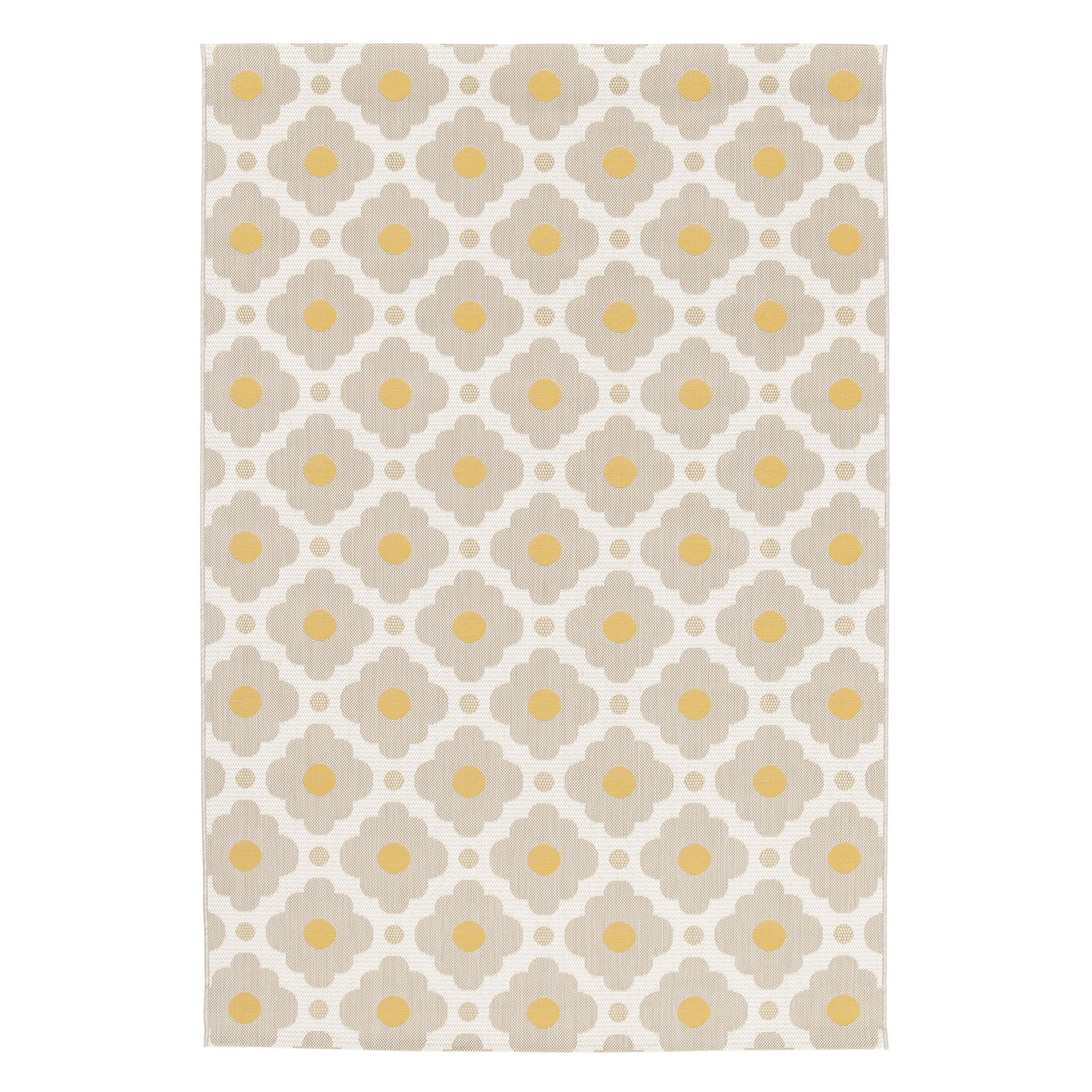 DESIGN Teppich für Innen und Außen gelb - Gelb, Textil (160/230cm) - AFK Living