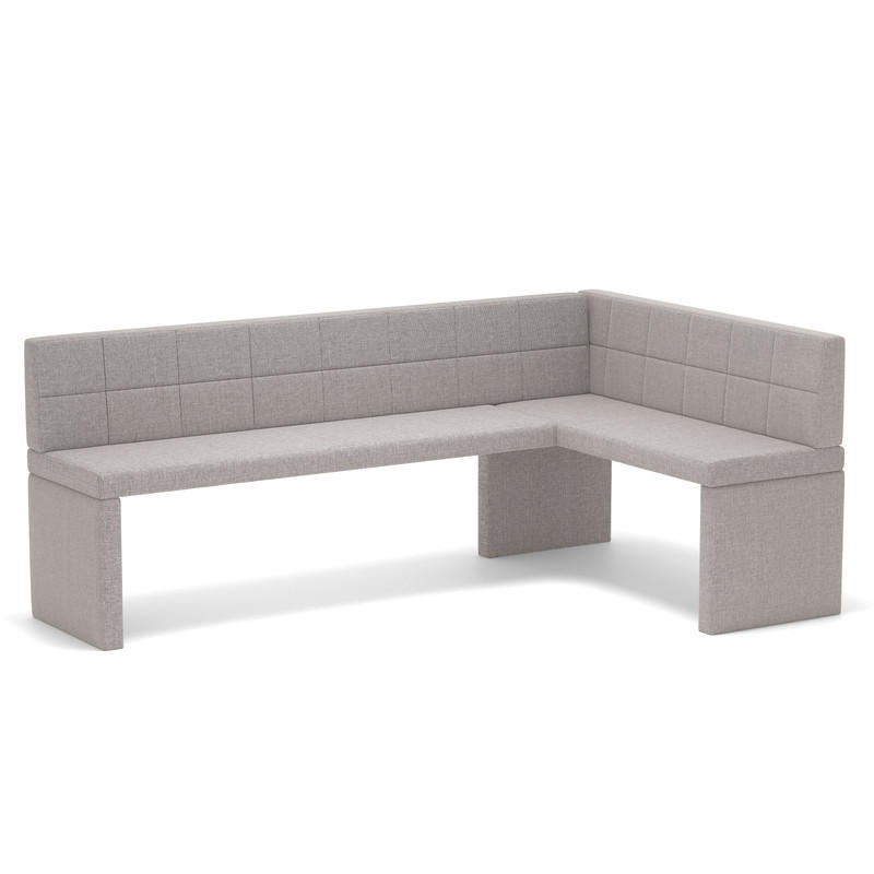 ECKBANK rechts MELVIN Webstoff, 128/168 cm Creme - Creme, Holz/Textil (128/168cm) - Idohome