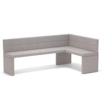 ECKBANK rechts MELVIN Webstoff, 128/168 cm Creme - Creme, Holz/Textil (128/168cm) - Idohome