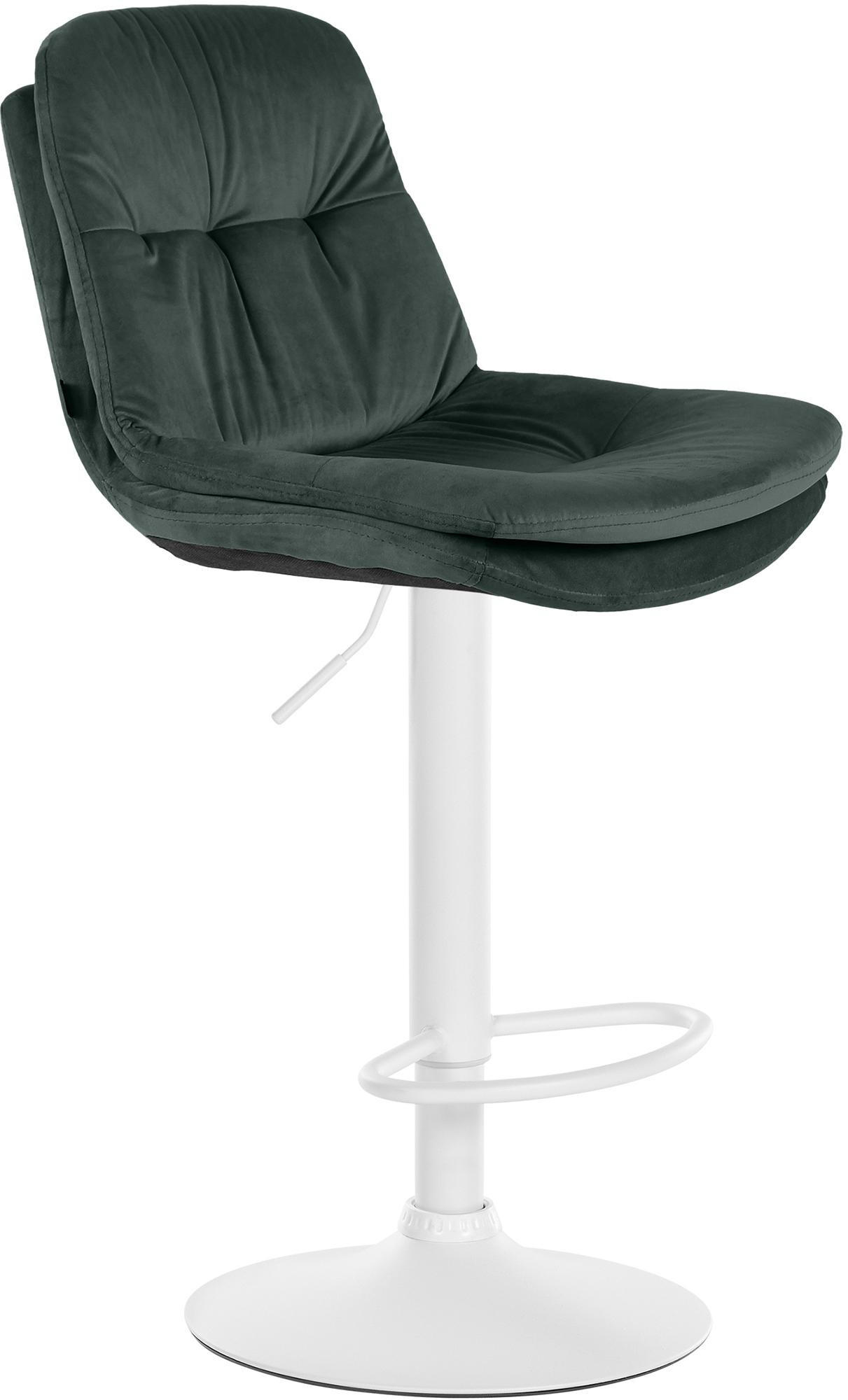 BARHOCKER Samt dunkelgrün - Dunkelgrün/Schwarz, Textil (46/94/54cm) - CLP