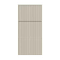 WAND-SCHUHSCHRANK Veldio mit 3 Klappen Greige 50 cm - Taupe, Holzwerkstoff (50/103/30cm) - Selsey