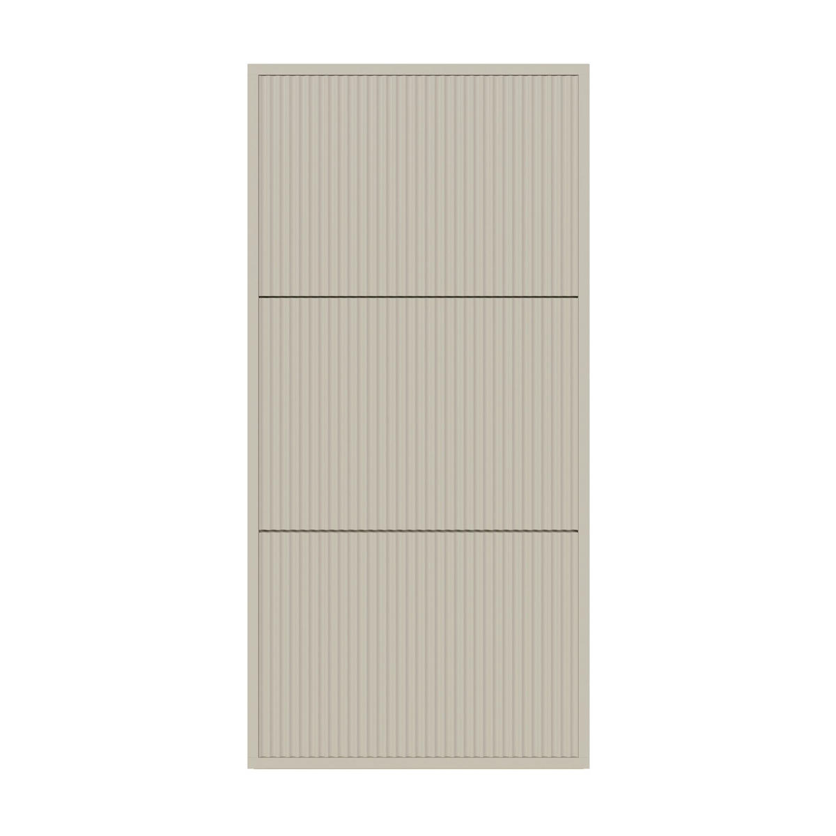 WAND-SCHUHSCHRANK Veldio mit 3 Klappen Greige 50 cm - Taupe, Holzwerkstoff (50/103/30cm) - Selsey