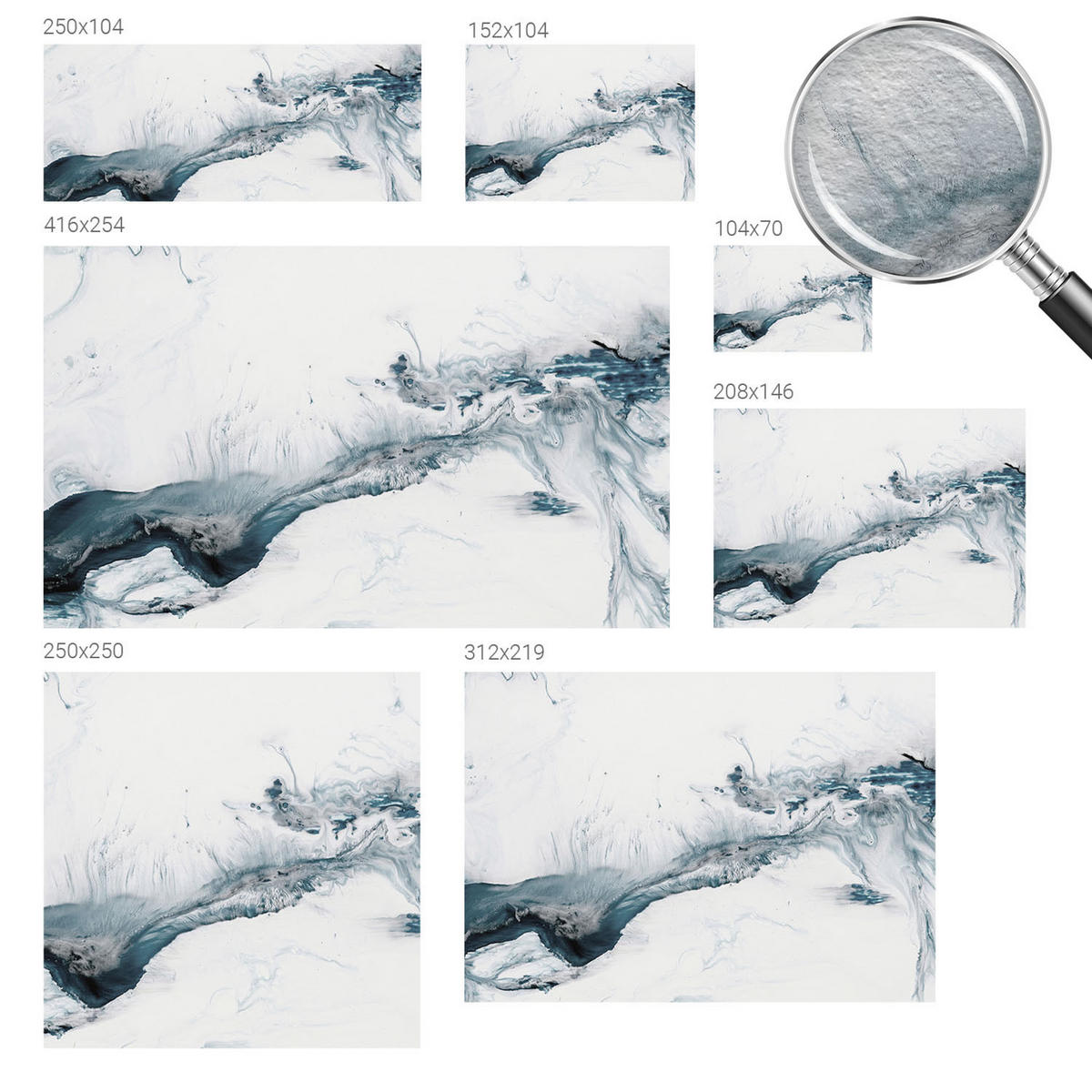 FOTOTAPETE 104x70 cm - Abstrakte Eleganz - Weiß, Textil (104/70cm) - Wallfluent