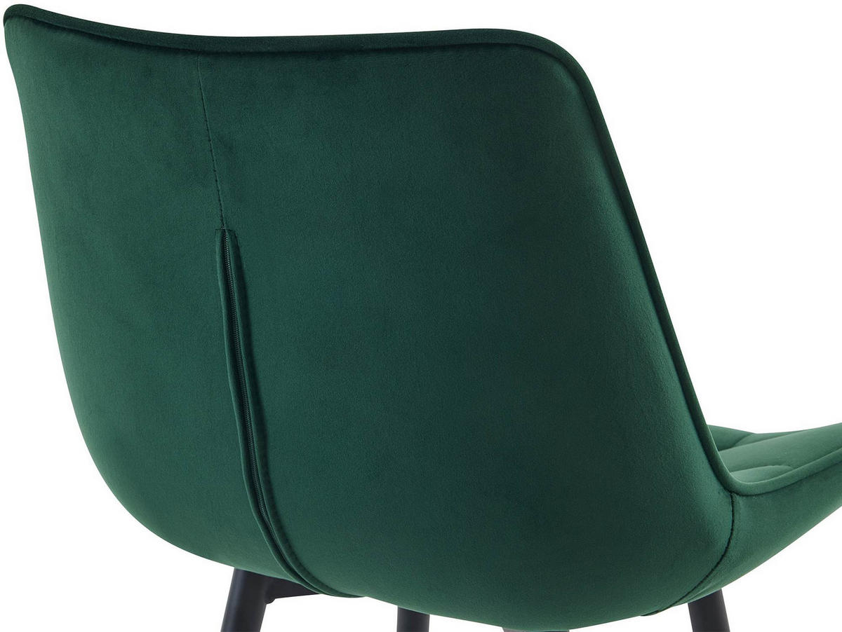 BARHOCKER Samt grün - Schwarz/Grün, Textil/Metall (47/106/52cm) - CLP
