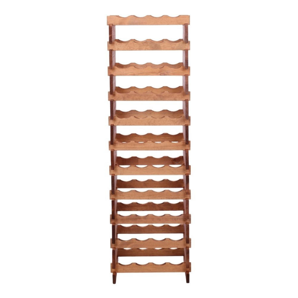 WEINREGAL VINOTECA FLEX PRO HxBxT 149x46x28cm 44 Flaschen auf 11 Ebenen Braun geölt - Braun, Holz (46/149/28cm) - PROREGAL