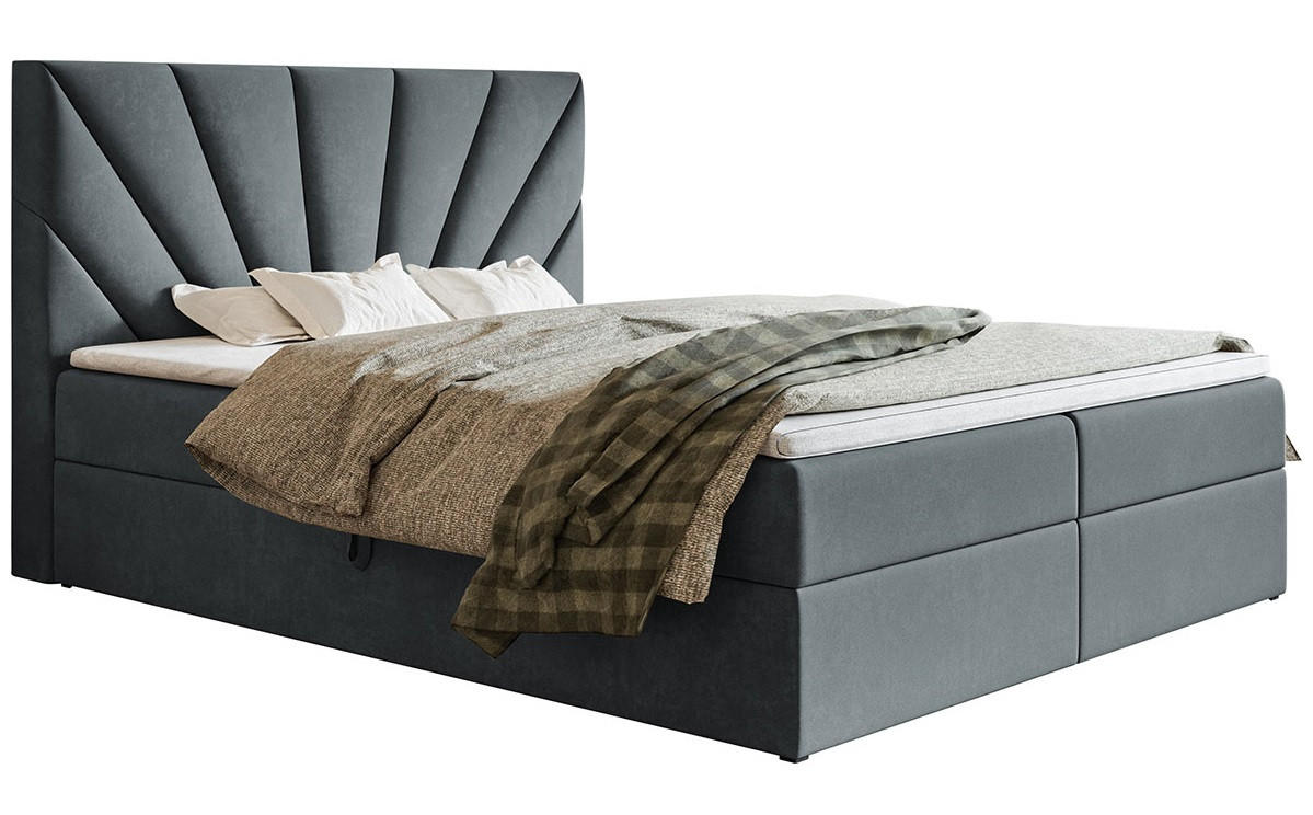 BETT Grafit FOX 6 180x200 cm - Graphitfarben, Holzwerkstoff (180/200cm) - Sepro Meble